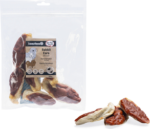 BEEZTEES Gevulde Konijnenoren met Eend - Hondensnack - 150 gram