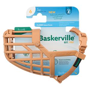 Baskerville Klassieke Muilkorf Beige Maat 6 Hond