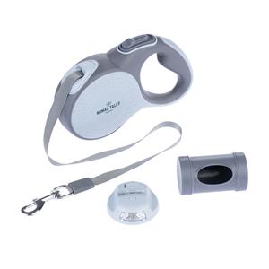 Nomad Tales Calma intrekbare riem 8m set met zaklamp & poepzakjesdispenser hond