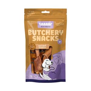 Braaaf Butchery Beef Head Skin Bites Hondensnack 150 gr