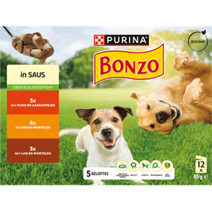 Bonzo Pouch in Saus Multipack 12 x 85 gr