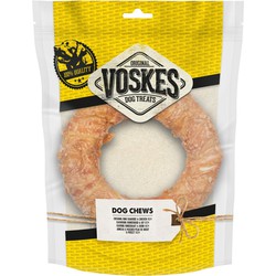 Voskes Kauwring Runderhuid met Kip 19 cm