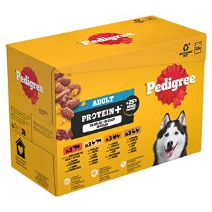Pedigree Adult in Gelei Protein+ Maaltijdzakjes Multipack 12x85 gr