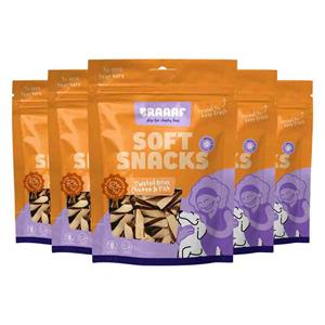 Braaaf 5x  Twisted Bites Hondensnack Kip - Vis 85 gr