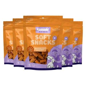 Braaaf 5x  Sticks Hondensnack Wortel - Sperzieboon - Zalm 85 gr