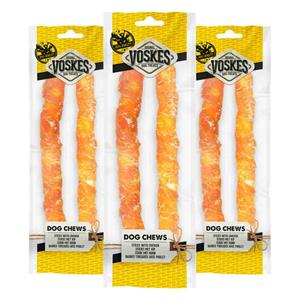 Voskes 3x  Stick Met Kip 25 cm 2 stuks