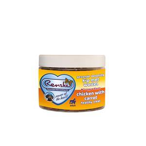 Renske 6x  Gezonde Beloning Mini Hartjes Hondensnack Kip&Wortel 300 gr