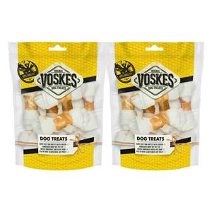 Voskes 2x  Blanke Kauwknopen Met Kip 10 stuks