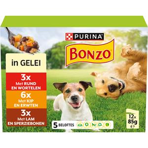 Bonzo 4x  Pouch in Gelei Multipack 12 x 85 gr