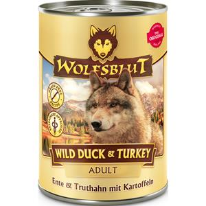 Wolfsblut 6x  Adult Wild Eend&Kalkoen Hondenvoer 395 gr