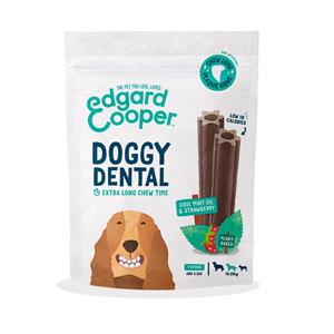 Edgard&Cooper 8x  Doggy Dental Sticks Medium Aardbei - Frisse Muntolie