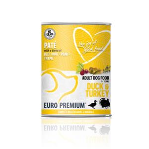 Euro-Premium 6x  Paté Adult Hondenvoer Nat Duck&Turkey 400 gr