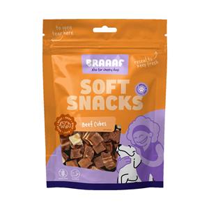 Braaaf 10x  Blokjes Hondensnack Rund Steak met Vis 85 gr