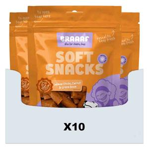 Braaaf 10x  Sticks Hondensnack Wortel - Sperzieboon - Zalm 85 gr