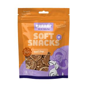 Braaaf 10x  Chips Hondensnack Rund Steak met Vis 85 gr