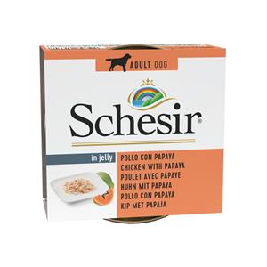 Schesir 10x  Hondenvoer Kip - Papaya 150 gr