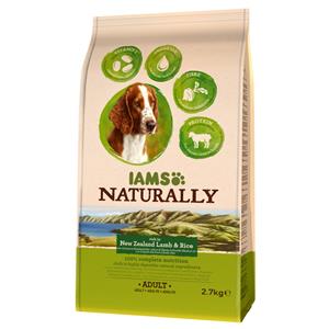 Iams 2x  Naturally Dog Adult New Sealand Lam&Rijst 2,7 kg