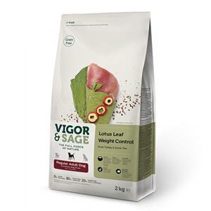 Vigor&Sage 4x  Hondenvoer Regular Weight Control Lotus Leaf 2 kg
