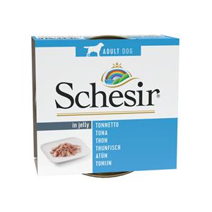 Schesir 10x  Hondenvoer Blik Jelly Tonijn 150 gr