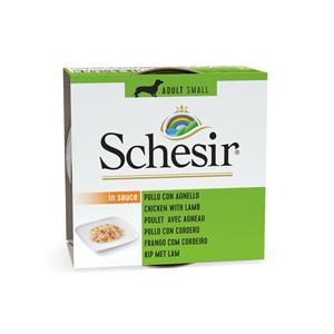 Schesir 14x  Hondenvoer Kip Lam in Saus 85 gr