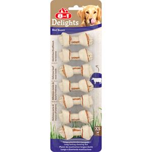 8in1 6x  Delights Kauwbot Rund XS 7 stuks