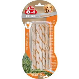 8in1 6x  Delights Twisted Sticks Kip 10 stuks