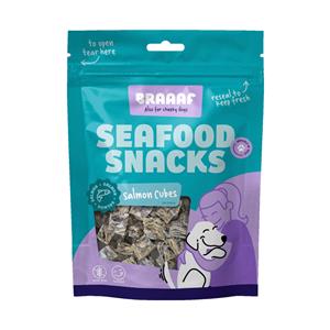 Braaaf 8x  Cubes Hondensnacks Zalmhuid 70 gr