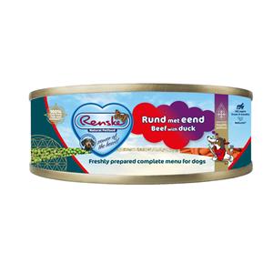 Renske 24x  Vers Gestoomd Complete Menu Hondenvoer Nat Rund - Eend 95 gr