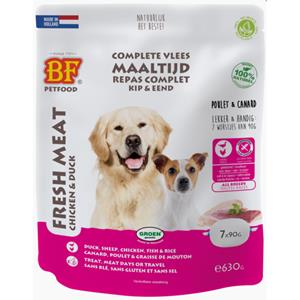 BF Petfood 8x  Vleesvoeding Eend - Kip 7 x 90 gr