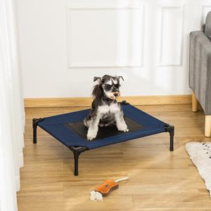 HOMCOM PawHut hondenbed, comfortabele hondenligstoel, outdoor gebruik, stevig staal, 600D Oxford stof, 76,2 x 61 x 18 cm, bruin | Aosom.nl