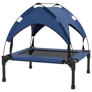 PawHut Hondenbed met Dak, Ademend, Waterafstotend, tot 20 kg, 76 x 61 x 69,5 cm, Donkerblauw