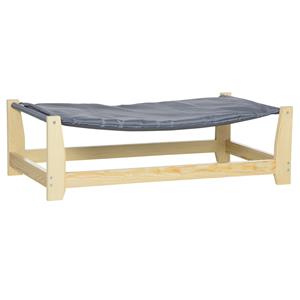 PawHut Comfortabele en Stijlvolle  Hondenbed voor Buiten en Binnen, Waterafstotend met Kussen, Natuur+Lichtgrijs