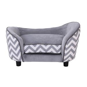 PawHut hondenbank, luxe hondensofa, comfortabel hondenbed, gemakkelijk te reinigen, 80 x 60 x 25 cm, gepolsterd, ideaal voor katten | Aosom.nl