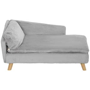 PawHut hondenbed, comfortabel hondensofa, wasbare pluche hoes, geschikt voor honden tot 20 kg, 80 x 50 x 40 cm, lichtgrijs | Aosom.nl