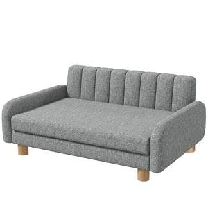 PawHut hondenbed, comfortabel kussen, wasbare hoes, antislip poten, ideaal voor grote honden, 94 x 61 x 40 cm, grijs | Aosom.nl