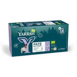 Yarrah 4x  Bio Hondenvoer Multipack Paté Graanvrij Kip&Kalkoen 6 x 150 gr