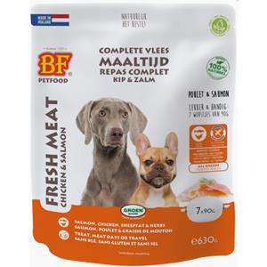 BF Petfood 8x  Vleesvoeding Zalm - Kip 7 x 90 gr