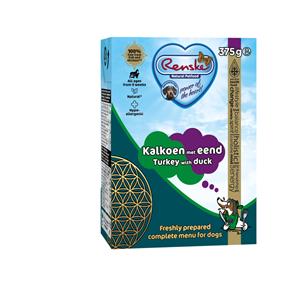 Renske 12x  Vers Tetra Hondenvoer Nat Kalkoen met Eend 375 gr