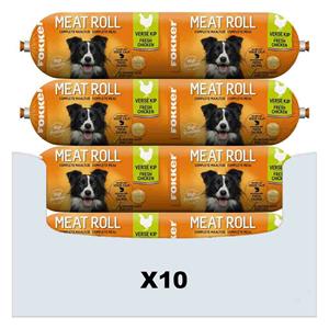 Fokker 10x  Meat Roll Hondenvoer Nat Kip - Zalm 800 gr