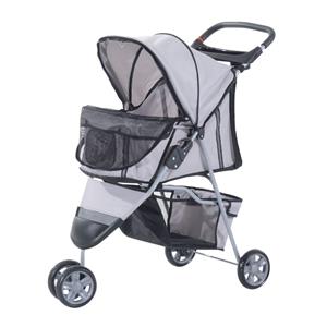 hondenbuggy, lichtgewicht, comfortabel voor huisdieren, 3/4 wielen, opvouwbaar, eenvoudig te reinigen, 75 x 36 x 100 cm, 4 kleuren | Aosom.nl