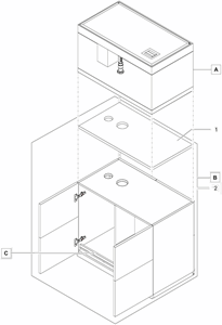 Oase HighLine roomdivider kast 300 zwart