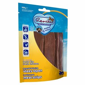 Renske 10x  Gezonde Beloning Vleesrepen Hondensnack Kip 100 gr