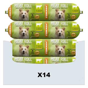 Fokker 14x  Meat Roll Hondenvoer Nat Rund - Zalm 350 gr