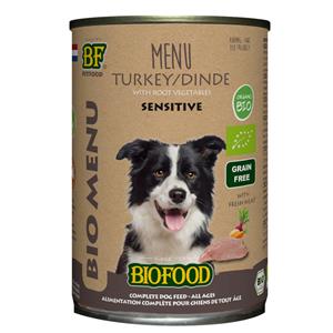 BF Petfood 12x  Biofood Organic Kalkoen Menu 400 gr