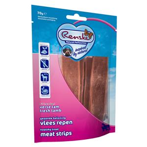 Renske 10x  Gezonde Beloning Vleesrepen Hondensnack Lam 70 gr