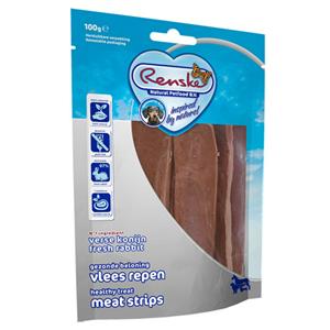 Renske 10x  Gezonde Beloning Vleesrepen Hondensnack Konijn 100 gr