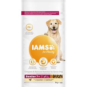 Iams 3x  Dog Senior Large Kip 3 kg