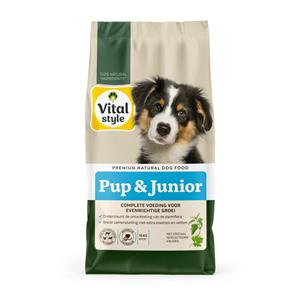 Vitalstyle 2x  Puppy&Junior Hondenvoer 10 kg