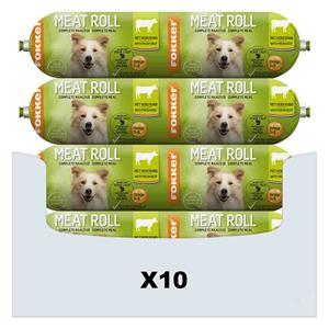 Fokker 10x  Meat Roll Hondenvoer Nat Rund - Zalm 800 gr