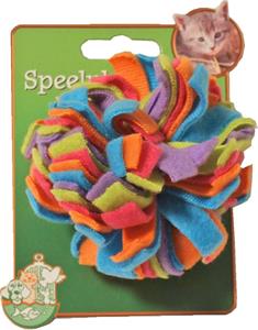 Gebr de boon Kattenspeelgoed fleece pompoen multicolor - 